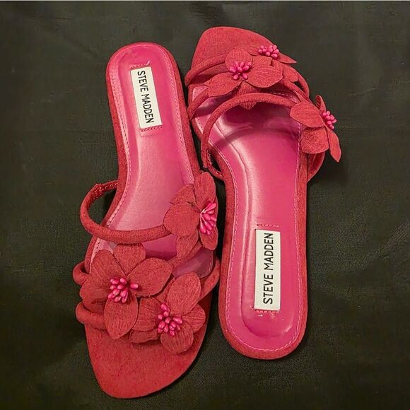 BRAND NEW STEVE MADDEN FLOWER WOMEN'S SANDALS G1 - Picture 8 of 15